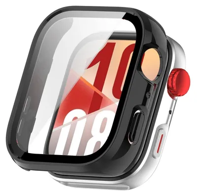 Obrázok produktu pre Pre Huawei Watch Fit 4 Plastové puzdro na hodinky + tvrdené 9H tvrdé sklo Black