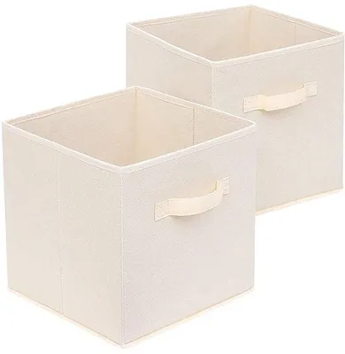 Produktbild von Famanu Aufbewahrungsboxen 2er Set - Faltbare Organizer für Kleiderschrank - Beige