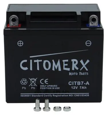 Productafbeelding van Gelaccu CIT YB7-A, 12 V, 7 Ah, met de pluspool links, conform DIN 50813