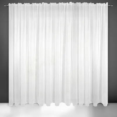 Immagine prodotto di Tenda voile con nastro arricciato - Bianco - 350 x 250 cm - Per soggiorno e camera da letto