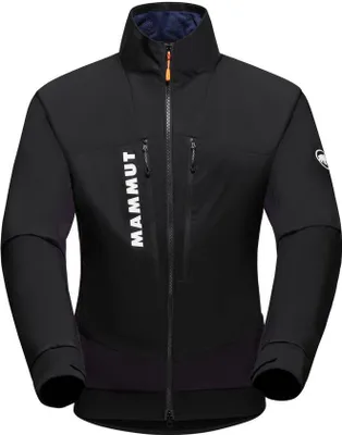 Schwarze Aenergy IN Hybrid Jacket für Herren von Mammut; mit Reißverschluss und Logo auf der Brust.