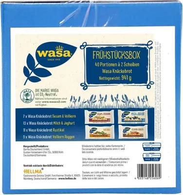 Produktbild von Wasa Frühstücksbox 40x2er