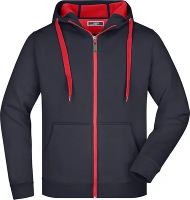 Produktbild von Men's Doubleface Jacket Sportive Jacke mit Kapuze navy/red, Gr. S