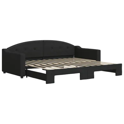 Immagine prodotto di vidaXL Divano letto estraibile Nero 90x200 cm Tessuto