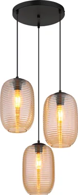 Produktbild von Globo Lighting Hängeleuchte Metall schwarz matt, 3x E27