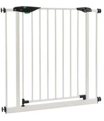 Image de BOMI® Barrière de sécurité bébé sans perçage 63–251 cm – À pression – Fermeture automatique – Fonction blocage 90° – Barrière de porte