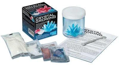 Produktbild von Chemie-Experimentierset Kristallzucht Kristallwachstum Kinderexperiment - Ein Kristall-Experiment - Eine Farbe - Wachsende Kristalle