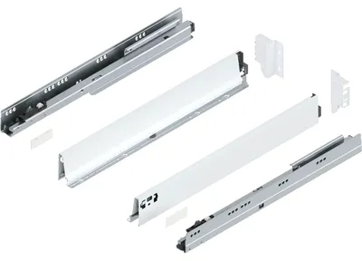 Produktbild von Blum Tandembox antaro M Schubladenschienen-Set | 1 Paar, 65kg 650mm | Vollauszug Blumotion, seidenweiß