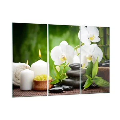 Produktbild von Bilder auf glas - Blume aromatherapie spa - 105x70cm - Glasbilder - Wandbilder - Kunstdruck - zum Aufhängen bereit - Wanddekoration aus Glas - Glas Bilder - Wandbild auf Glas - GCE105x70-2718
