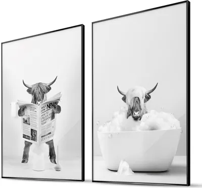 Produktbild von Schwarzes Weißes Wandbild Set 2teilig DIN A3
