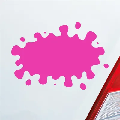 Produktbild von Auto Aufkleber Farbkleks Splash 14x10 cm Pink Sticker Heckscheibenaufkleber
