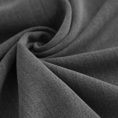 Productafbeelding van Gabardine-stof, grijs gemêleerd, 150 cm, gecertificeerd volgens