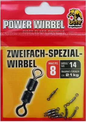 Produktbild von 8 Tönnchenwirbel Forellen Wirbel zweifach Gr. 14