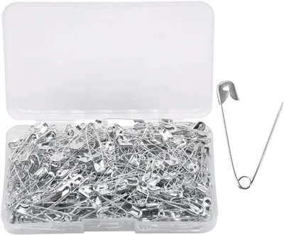 Image de Épingles de sécurité chromées, 300 pièces, de 18 mm et 32 mm, pour vêtements et travaux manuels