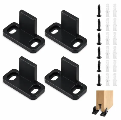 Schiebetürführung 4er-Pack, 45x20x24 mm, Bodenführung mit Schrauben