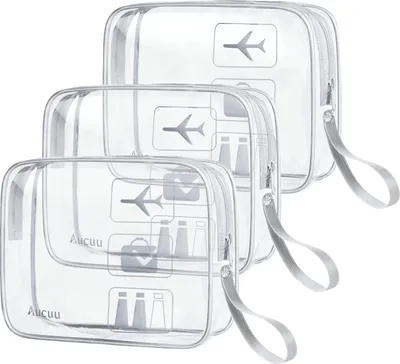 Produktbild von Transparente Kosmetiktasche - Wasserdicht - Set von 3 - PVC