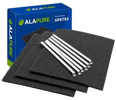 Immagine prodotto di Filtri a carbone attivo Alapure, compatibili con i modelli DeDietrich 79X8361 / AK204AE1 (confezione da 3 pezzi)
