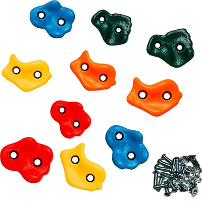 Image de KANGUI Lot de 10 Pierres à grimper d'escalade pour structures de jeux - Fixations incluses