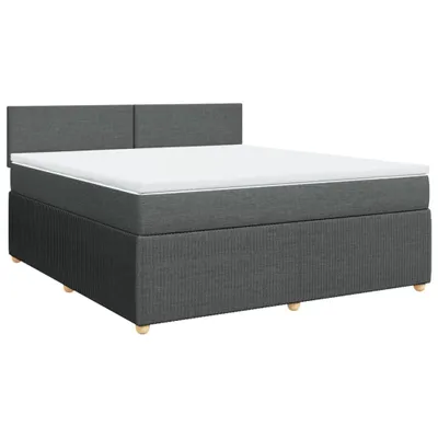 Produktbild von vidaXL Boxspringbett mit Matratze Dunkelgrau 180x200 cm Stoff