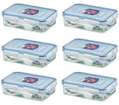 Zdjęcie produktu dla Pojemniki do przechowywania żywności 550 ml prostokątne zestaw 6 sztuk