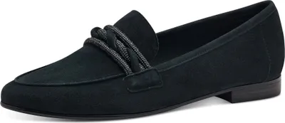 Productafbeelding van MARCO TOZZI Dames slippers van leer, elegant, blauw (marineblauw), maat 40 EU
