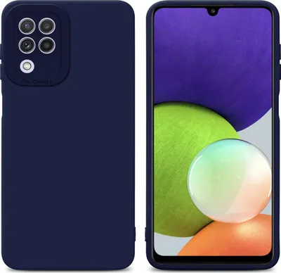 Produktbild von Cadorabo Hülle für Samsung Galaxy A22 4G Schutz Hülle in Blau TPU Silikon Etui Case Handyhülle