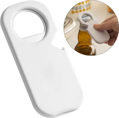 Produktbild von 2er Set Praktischer Magnet-Flaschenöffner, integrierter Deckelhalter, kompakt & tragbar