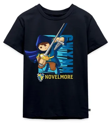 Produktbild von Spreadshirt PLAYMOBIL Novelmore Charakter Gwynn Kinder Premium T-Shirt, 98/104 (2 Jahre), Navy