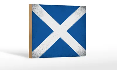 Produktbild von Holzschild Flagge Schottland 18x12cm Flag Scotland Vintage Dekoration