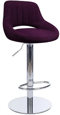 Produktbild von CLP Barhocker höhenverstellbar mit extra schwerem Standfuß und gepolsterter Sitzschale Milet Chrom, für Küche und Bar, belastbar bis 150 kg, Farbe: lila, Material: Stoff, KI-generiertes Bild