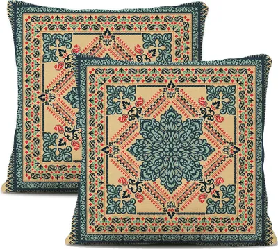 Obrázok produktu pre 2-balenie obliečok na vankúše Plyšové vlákno 45 cm X 45 cm, Dekoračný poťah na vankúš, Mandala, Bohémsky, Boho dekor, Hippie, Retro etno vankúš na gauč, spálňu, obývaciu izbu, farmu