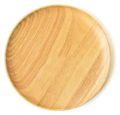 Produktbild von Runde Holz-Dessertplatte für Obst