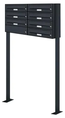 Produktbild von 7-Fach Standbriefkasten in Anthrazit Grau RAL 7016
