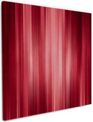 Produktbild von Wallario Premium Leinwandbild Rot und schwarz gestreift - Abstraktes Streifenmuster in Größe 50 x 50 cm