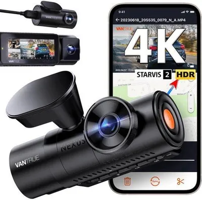 Productafbeelding van 3-Kanaals Dashcam 4K IR Nachtzicht Parkeersysteem WiFi GPS