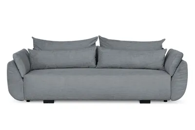 Produktbild von Schlafsofa Tilo 260 cm mit Bettkasten 3-Sitzen Bettsofa cord Dunkelgrau Sofiland