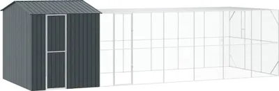 Produktbild von vidaXL Vogelkäfig Anthrazit 845 x 304 x 247 cm Verzinkter Stahl
