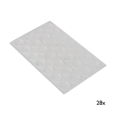 Obrázek produktu pro Walteco Tlumič dvířek, průměr 14mm, transparentní, 28 ks