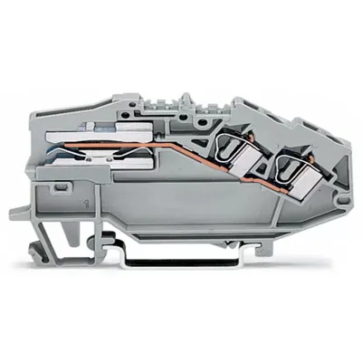 Produktbild von WAGO 2-Leiter-Potentialausgleichsklemme;4 mm²;CAGE CLAMP®;grau 781-653