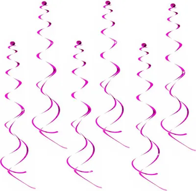 Produktbild von Oblique Unique 6 Wirbel Spiral Deckenhänger Girlande mit Spiegeleffekt - pink