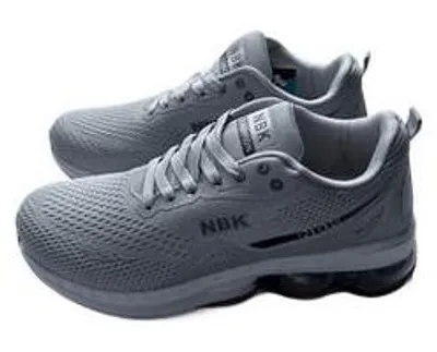 Produktbild von Herren Sneaker NBK Turnschuhe Laufschuhe mit Dämpfung Gr. 40-45 Deutsc – Hellgrau, Gr. 45