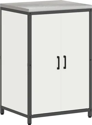 Image de vidaXL Rangement de cuisine HATTEM Blanc 60 x 50 x 92 cm Acier
