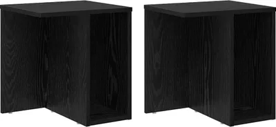 Obrázok produktu pre vidaXL Bočný stolík 2 ks čierny dubový vzhľad 37 x 32 x 40 cm