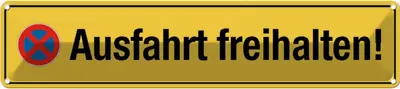 Produktbild von vianmo Blechschild 10x46 cm Ausfahrt freihalten Warnschild Hinweisschild Sicherheit Vorsicht