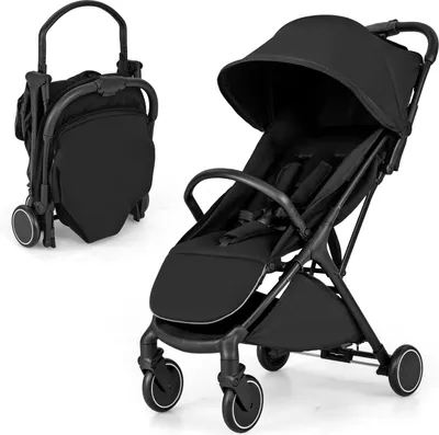 Produktbild von DREAMADE Leichter Kinderwagen, Reisebuggy für Kinder von 0 bis 3 Jahren, faltbarer Sportwagen mit verstellbarem Sonnendach, bis 15 kg Belastbar