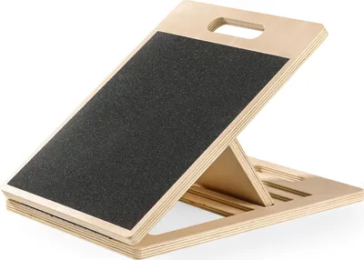 Image de Planche inclinée pour l'étirement des mollets, inclinaison réglable, surface antidérapante, kaki