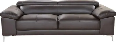 Produktbild von SOLANGE Sofa - 3 Sitzer, Leder - braun