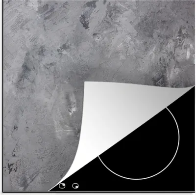 Produktbild von KitchenYeah© Herdabdeckplatte Beton - Grau - Retro , 78x78cm, Küche Deko, Glaskeramikkochfeld Herdabdeckung, Abdeckplatte fùr Kochfeld