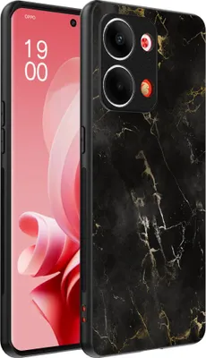 Produktbild von Smartphonica Telefon Fall geeignet für Oppo Reno 9 / 9 Pro mit Marmor-Druck - TPU zurück Abdeckung Fall schwarz Marmor-Design - Schwarz