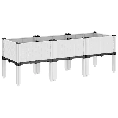 Immagine prodotto di vidaXL Fioriera con gambe bianca 120x40x42 cm PP